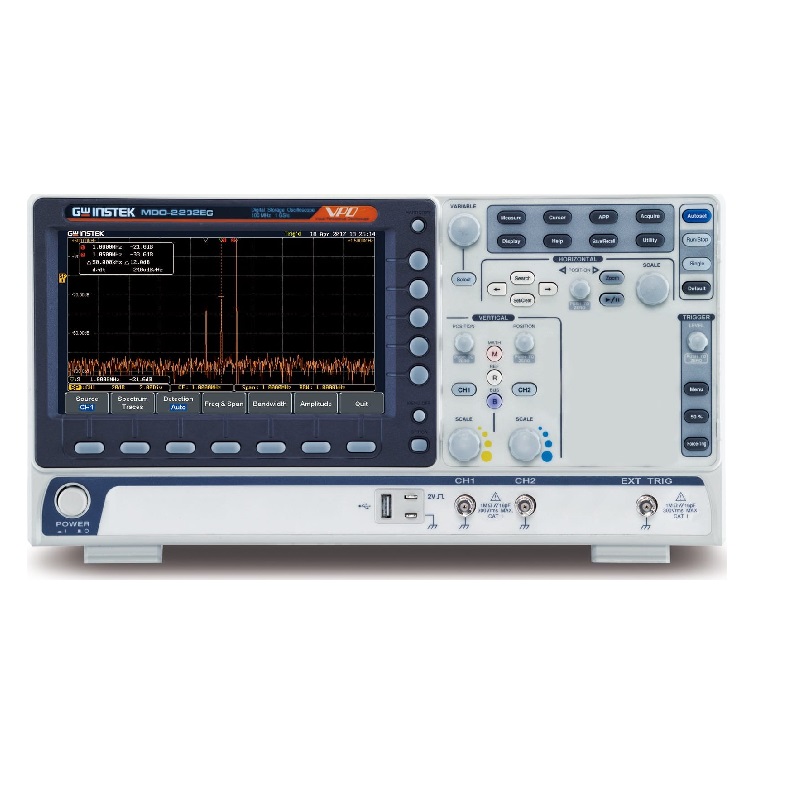 Instek MDO-2202EG 2 Channel 200 MHz DSO with Spectrum Analyzer and 25 MHz AWG 